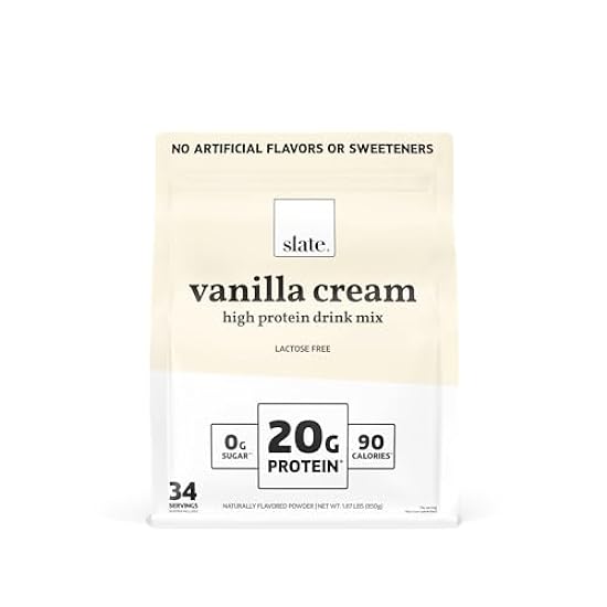 Slate Milk - High Protein Drink Mix, Vanilla Cream, Bul