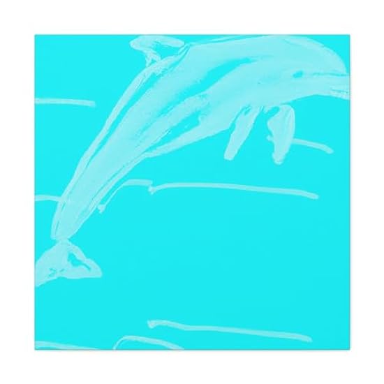 Serene Swimming Dolphin - Canvas 30″ x 30″ / 1.25