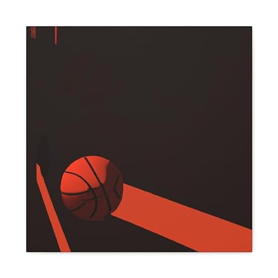 Basketball in Monochrome - Canvas 20″ x 20″ / Premium G
