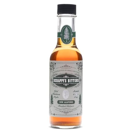 Scrappy´s Bitters - Northwest Alpine, 5 oz - Organic Ingredients, Finest Herbs & Zests, No Extracts, Artificial Flavors, Chemicals or Dyes. Made in the USA. Exclusive Limited Release! 187557514