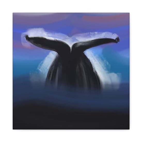 Humpback Surprise Abstraction - Canvas 16″ x 16″ / Prem