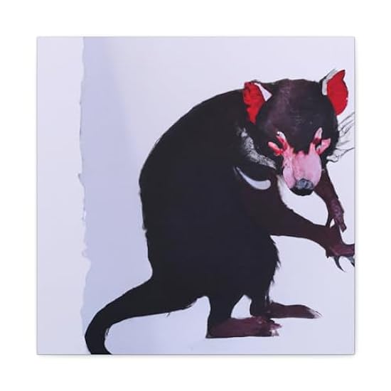 Tasmanian Devil Abstraction - Canvas 20″ x 20″ / Premiu