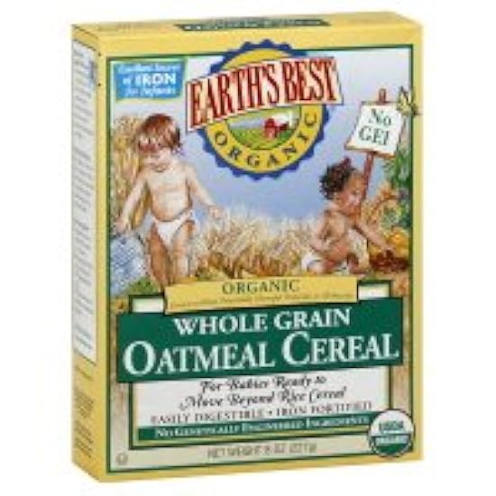 Earth´s Best Organic Oatmeal Cereal,. Whole Grain,