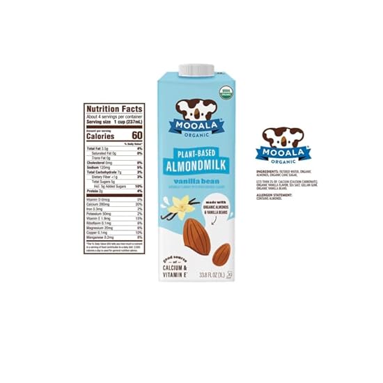 Mooala – Organic Vanilla Bean Almondmilk, 33.8 oz (Pack of 6) – Shelf-Stable, Non-Dairy, Gluten-Free, Vegan & Plant-Based Beverage 583356171