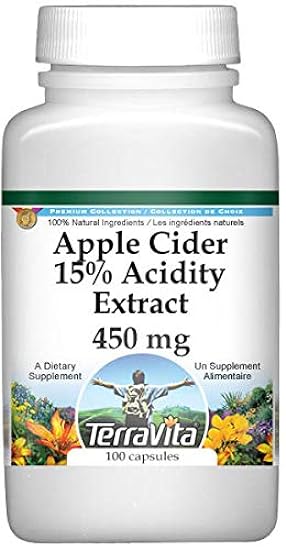 Terravita Apple Cider 15% Acidity Extract - 450 mg (100 Capsules, ZIN: 510626) - 2 Pack 115069200