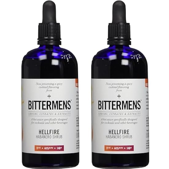 Bittermens Hellfire Habanero Shrub Cocktail Bitters, 5oz (2 Pack) - For Modern Cocktails, A Hot Sauce Specifically Disigned for Cocktails and Other Beverages 349138573