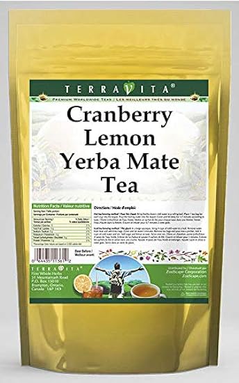 Cranberry Lemon Yerba Mate Tea (50 tea bags, ZIN: 56245