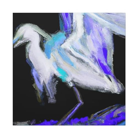 Snowy Egret Reverie - Canvas 36″ x 36″ / Premium Galler