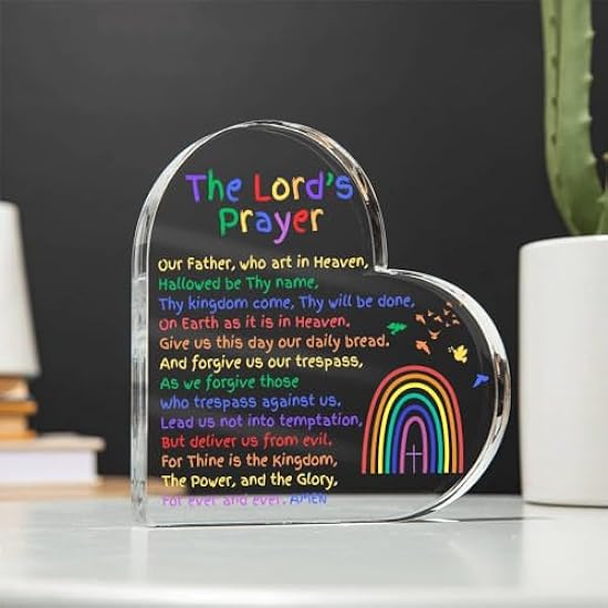 The Lord´s Prayer for Kids Acrylic Heart Self-Stan