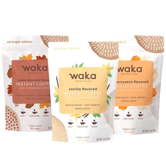 Waka Quality Instant Coffee — Unsweetened 3 Bag Coffee 