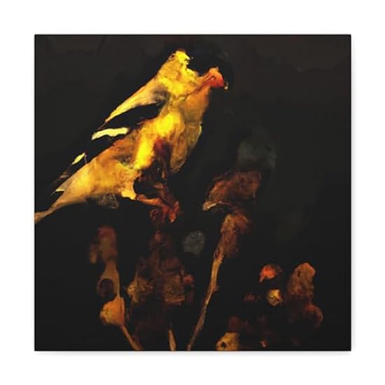 American Goldfinch Reverie - Canvas 16″ x 16″ / Premium