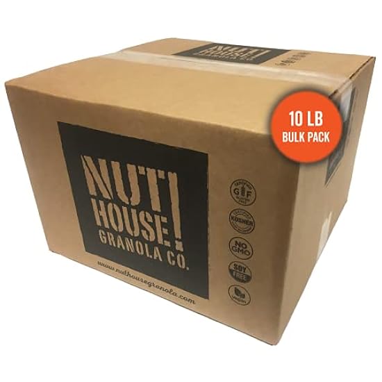 NutHouse! Granola Company - Premium Blueberry Crumble Granola | Certified Gluten-Free, Non-GMO, Kosher | Vegan, Soy-Free | 10 lb. Bulk Bag (1-Pack) 566400237