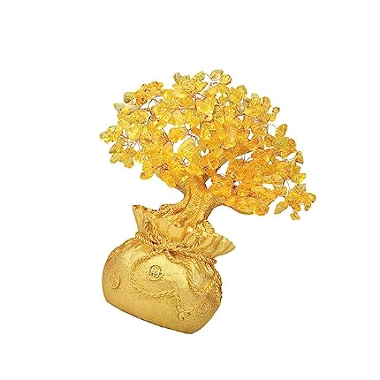 Abaodam 2pcs Home Accessories Decor House Decorations for Home Office Desk Decorations Prosperity Tree Statue Crystal Money Chakra Gemstone Tree Money Grass Cash Cow Statuette Lucky Tree 530287279