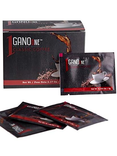 GanoOne Instant Classic Black Coffee with Ganoderma - Reishi Mushroom Extract Premium Blend 30 Single Serve Sachets, 5-pack 171168416