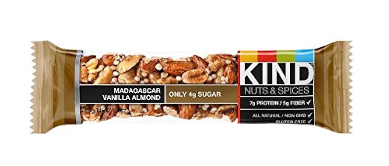 KIND Nuts & Spices fmqet Bars - Madagascar Vanilla Almo