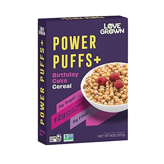 Love Grown Power Puffs Plus Birthday Cake 8 Ounce (Pack