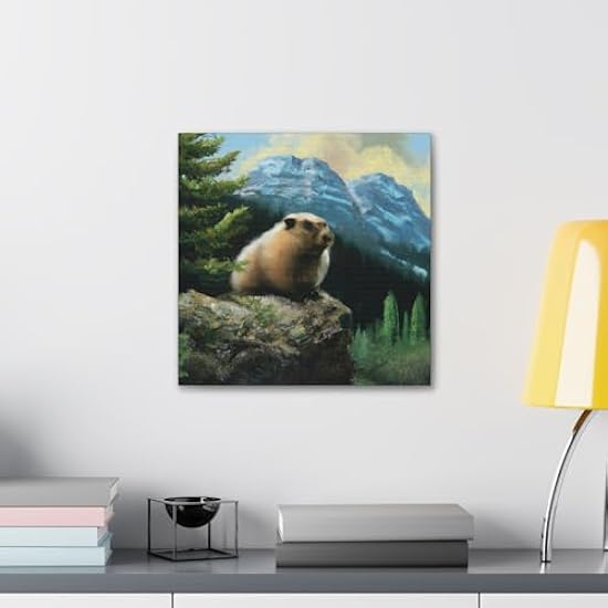 Marmot in Nature´s Glow - Canvas 30″ x 30″ / 1.25