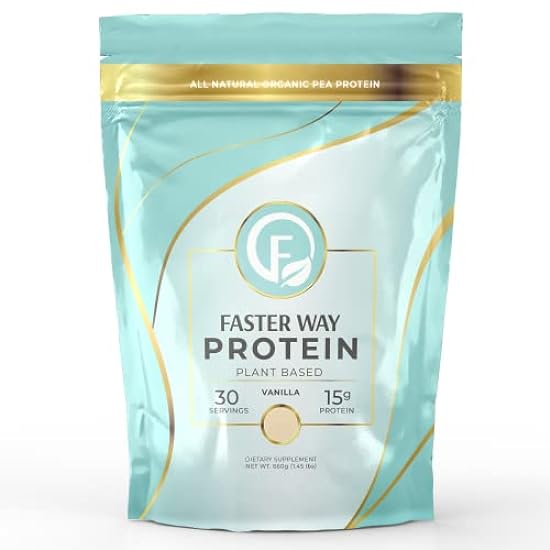 FASTer Way to Fat Loss. Plant-Based Protein Powder Vanilla Flavor, 660g, 30 Day Supply Dairy-Free Alternative to Whey Protein Powder, All-Natural Pea Protein Isolate, Made from Organic Yellow Peas 255063951