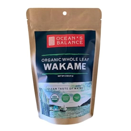 Ocean’s Balance - Whole Leaf Wakame - 2-Ounces (3-Pack) - Maine Coast Seaweed - Perfect for Keto, Paleo, Vegetarian and Vegan Diets. - Gluten Free - Atlantic Coast Sea Vegetables 2892103