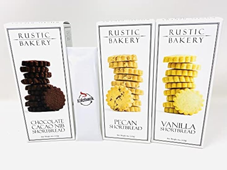 Generic Rustic Bakery Cookie Bread Variety Bundle | Chocolate Cacao Nib | Pecan Shortbread | Vanilla Cookie with Kokobunch Kit ( 3 PACK ) 12oz Total 452275858