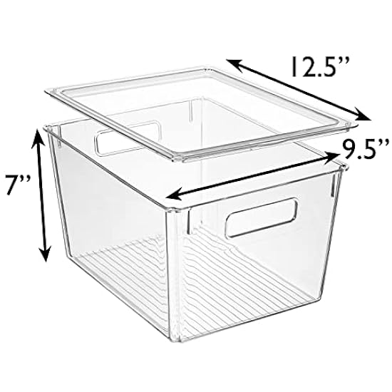 ClearSpace X-Large Plastic Storage Bins With Lids - Perfect for Kitchen, Pantry, Fridge Organization and Storage 808985056