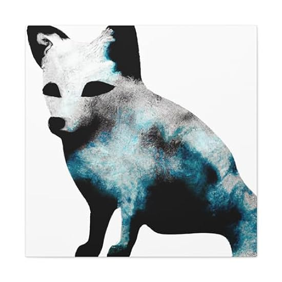 Arctic Fox Realism - Canvas 30″ x 30″ / Premium Gallery Wraps (1.25″) 128366257