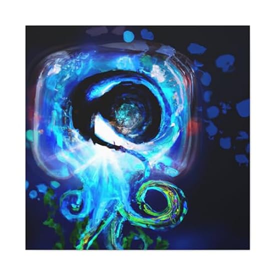 Octopus in the Sea - Canvas 36″ x 36″ / Premium Gallery