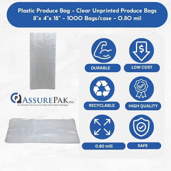 Plastic Produce Bag - Clear Unprinted Produce Bags 8
