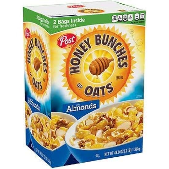 American Standart Post Honey Bunches Of Oats With Almonds, 48 Oz. As,, 48 Oz () - SET OF 3 225073293