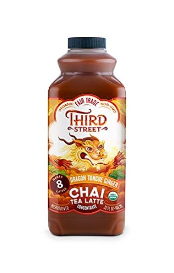 Third Street Chai, Dragon Tongue Ginger, 32 Ounce (Pack