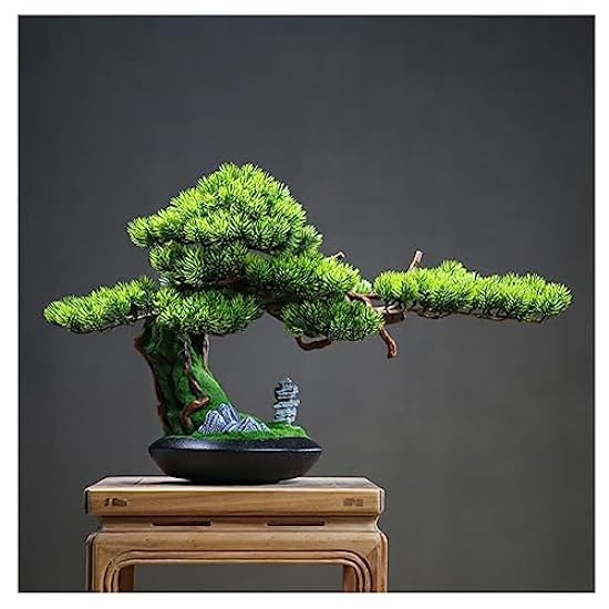 Fake Bonsai Tree Zen Juniper Bonsai Plant,Large Green S