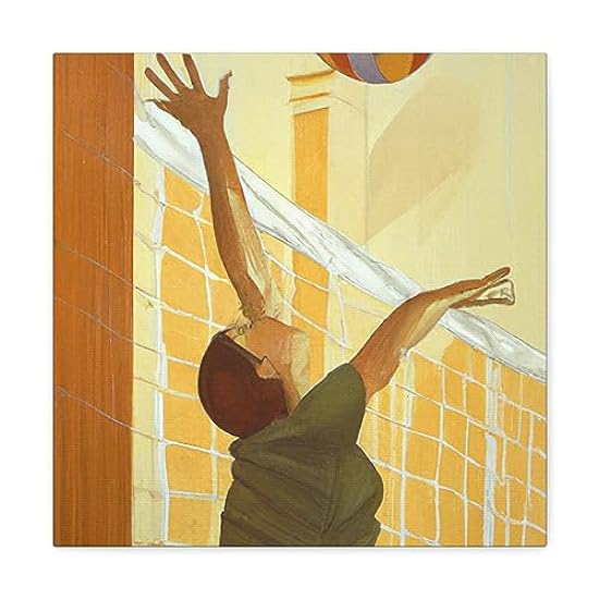 Volleyball Through Time - Canvas 16″ x 16″ / Premium Ga
