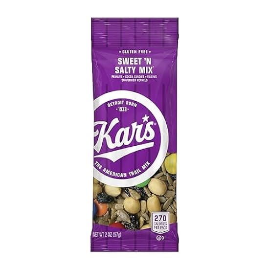 Kar’s Nuts Original Sweet ‘N Salty Trail Mix, 2 oz Individual Snack Packs – Bulk Pack of 72, Gluten-Free Snacks 918517573