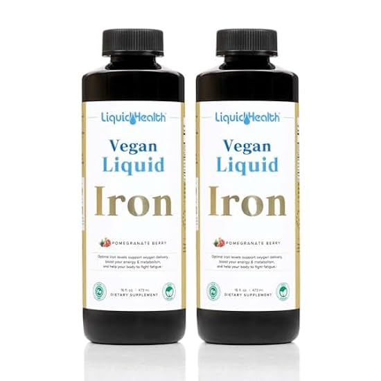 LIQUIDHEALTH Vegan Liquid Iron Supplement with SunActiv