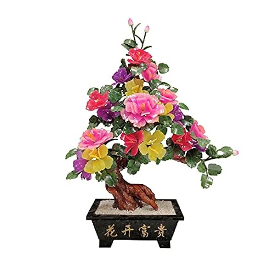 KGDC Bonsai Tree Chinese Style Jade Flower Decoration B