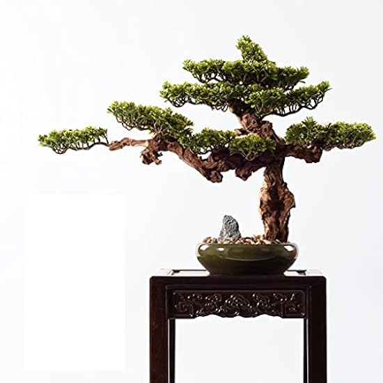 MKYOKO Artificial Bonsai Tree Artificial Bonsai Tree Office Simulated Green Plant Potted Plant Pebbles Fake Mountain View Simple and Natural Bonsai Tree in The Living Room Simulation Bonsai Trees 611104858