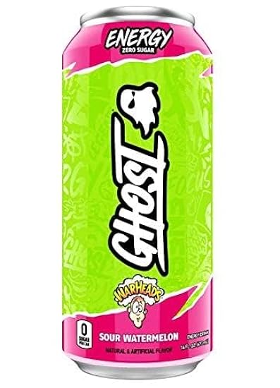 Ghost WARHEADS SOUR WATERMELON Energy (Pack of 6) (Half