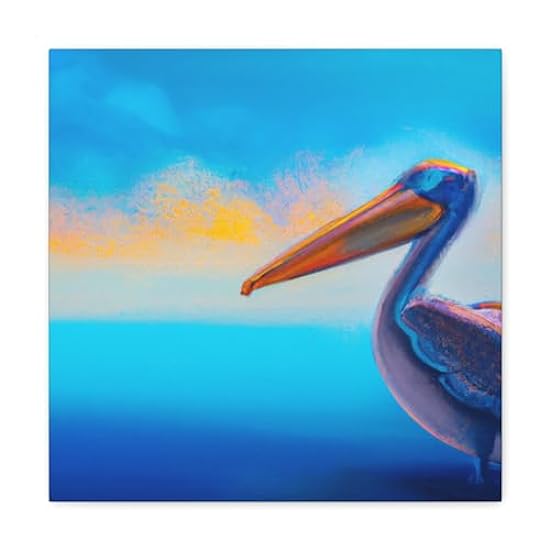 Pelican in the Skies - Canvas 16″ x 16″ / Premium Galle