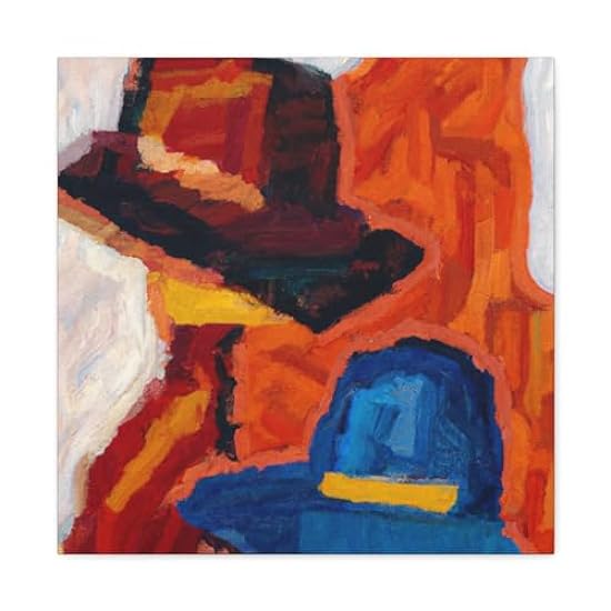 Cowboy Hat Sunset Glow - Canvas 20″ x 20″ / Premium Gal
