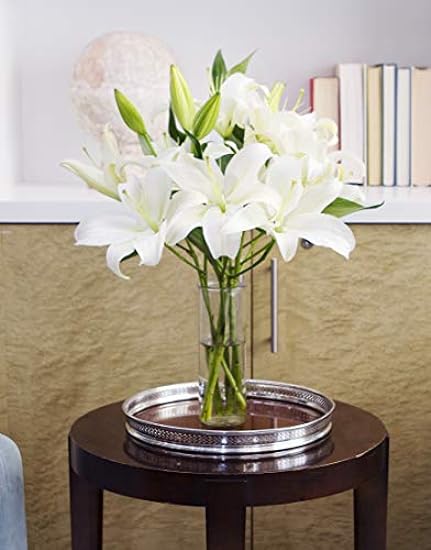 DELIVERY by Tue, 02/20 Guaranteed IF Order Placed by 02/19 Before 2PM EST. KaBloom Valentine´s PRIME NEXT DAY DELIVERY - Pure Love Bouquet of Fresh White Lilies Gift for Valentine, Mother’s Day Flower 883921251