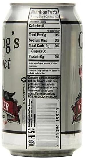Goslings Diet Ginger Beer Cans of 12 fl oz Each | Ginger Beer Sugar Free For Moscow Mule And Mixers For Alcoholic Drinks (24) 996505588