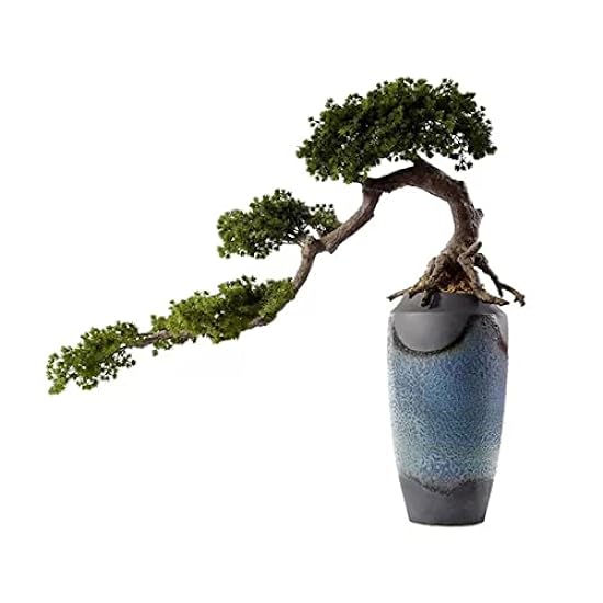 Artificial Bonsai Tree Artificial Bonsai Tree New Chinese-style Green Simulation Welcome Pine Bonsai Tree Office Living Room Desktop Large Decor Simulation Potted Plant with Ceramic Vase for Decoratio 199979334