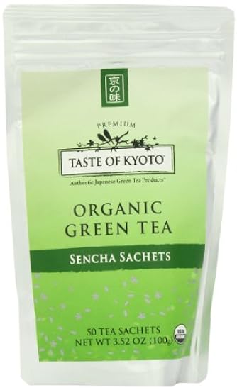 TASTE OF KYOTO Sencha Green Tea Sachets, Bulk Premium, 