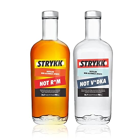 STRYKK SPIRITS Zero Proof Non Alcoholic Twin Pack Bundle | NOT VODKA and NOT RUM | All Natural, No Sugar, Fat, Carbs, or Artificial Flavors 700ml 653144889