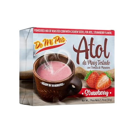 De Mi Pais Atol Drink Mix Strawberry Flavored 1.76oz/ Bebida de Atol Sabor a Fresa 1.76oz (12) 146769347