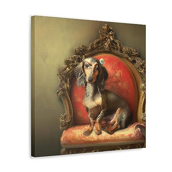 Dachshund in Baroque. - Canvas 36″ x 36″ / Premium Gallery Wraps (1.25″) 493128481