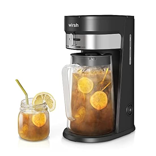 wirsh Iced Tea Maker with 85 Ounce Pitcher, Strength Co