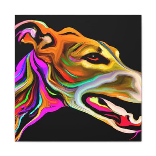 Greyhound in Motion - Canvas 36″ x 36″ / Premium Gallery Wraps (1.25″) 474947395