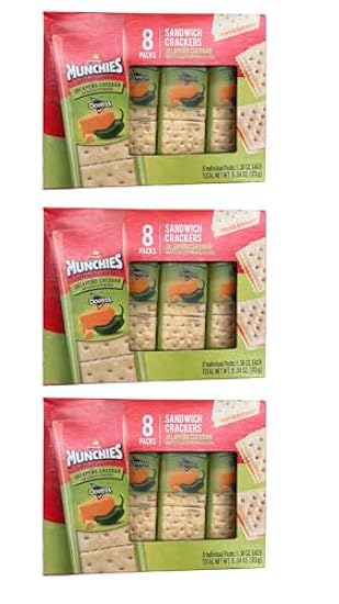 Frito Lay Munchies Jalapeno Cheddar Sandwich Crackers, 