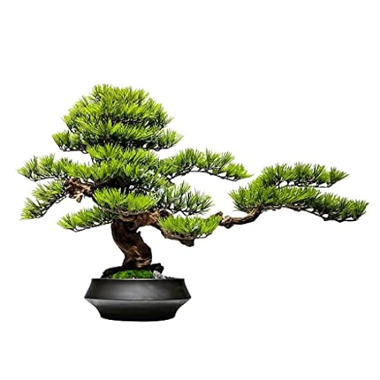 LOCZEK Ornaments Chinese Floral Art Simulation Welcome Pine Tree Bonsai Sales Office Hotel Hall Entrance Decorations Ornaments/D/Light Grey 269163958